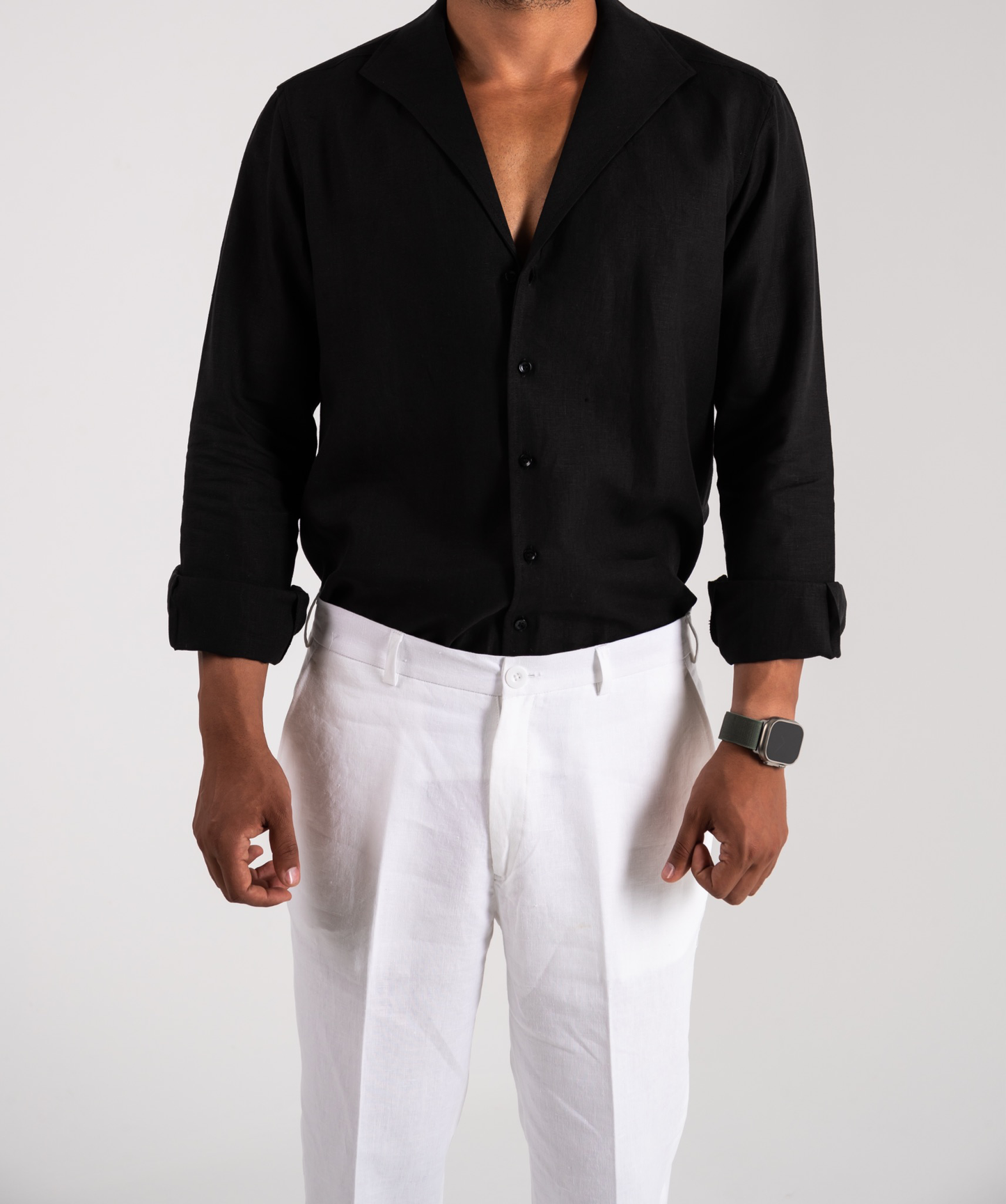 Amalfi Black Linen Shirt