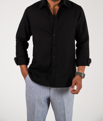 Black Linen Shirt