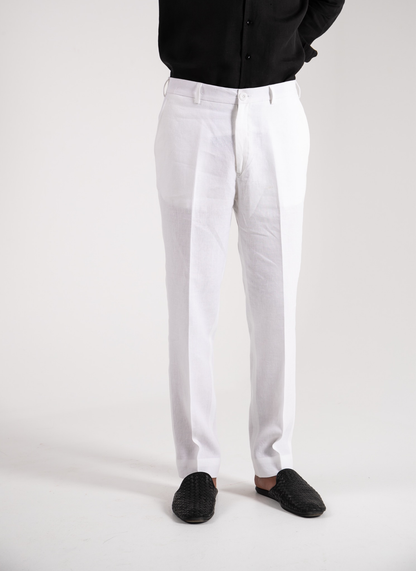 Pearl White Linen Pants