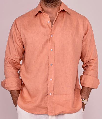 Light Peach Linen Shirt 2025